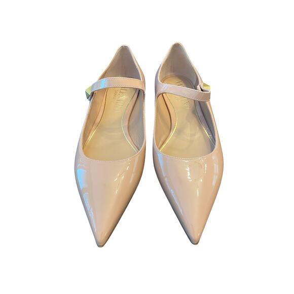 Valentino Garavani Patent Leather Pointed Toe Ballet Flats Ballerina IVORY 7/37 - Picture 6 of 13